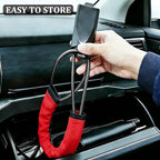 Car Steering Wheel Lock, Reliable Club Steering Wheel Lock Anti-Theft Device with 3 Keys, Max 17 Inch Length, Fits Most Vehicles, Trucks, SUVs, Vans, Golf Car Security Device - Red