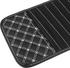 2pcs Car CD Visor Storage Cases Vehicle Sun Visor Organizer with 10 DVD Storage Sleeves Black with White Line