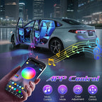 Led Lights for Car Accessories Interior, Christmas Stocking Stuffers White Elephant Gifts for Men Women Adults, APP Control with USB Port Color Change Lights for Truck Decor 2 Pack