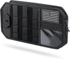 Molle Car Sun Visor Organizer, Fit Most Car Truck Patrols Van SUV | Auto Accessories Semi-Rigid MOLLE Panel, with Zipper Storage Pouch, Glasses Holder, for Gears Road Trip Daily Driving