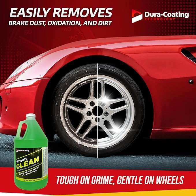 Wheely Clean - Professional Wheel Cleaner | Highly Effective for Chrome, Aluminum, and Clear-Coated Wheels | 1 Gallon Ready-to-Use Wheel and Rim Cleaner Solution, Made in USA
