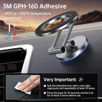 Fits MagSafe Car Mount, [All-Metal] Magnetic Phone Holder for Car, [Flexible Three-axis] 360° Rotation Magnetic Car Mount Strong Magnets Car Phone Holder for iPhone 17 16 15 14 Pro Max