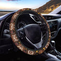 Auto Steering Wheel Cover Universal Stretch 15 Inch Anti-Slip Neoprene Car Steering Wheel Protector for Women Men, Aztec Brown Beige Cow Print