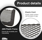2 Pcs ABS Plastic Frame Car Storage Net Bag Phone Car Mesh Net Holder RV Storage Boat Cargo Pocket Organizer Framed Mesh Pocket with Screws for Auto RV (13.8 x 5 Inch)
