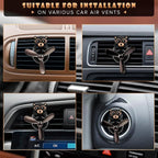 Car Vent Clips - Bear Pilot Car Air Freshener Vent Clip with Rotating Propeller, Durable and Easy to Install, 2.1"x2.5"x2.4" Versatile Size, 2 Aroma Tablets Included, Adds a Playful Touch to Interior