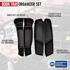Front and Rear Door Slot Tray Organizer Set of 4 - Compatible with Tesla Model Y 2020-2023 Vehicles - Car Door Tray Pockets Organizer, Protector Side Storage Accessories - Black