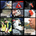 Roadside Emergency Car Kit, Safety Car Kit,with Jumper Cables Emergency kit | Emergency Roadside Kit for Car Warning Triangle,Folding Shovel, Safety Hammer, Tow Rope, Breakdowns fo Emergency Kit Car