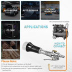 Mini Tornado Air Blow Gun with Detachable Brush Car Cleaning Kit | Vortex Cleaning Gun Trumpet Head High Pressure Dryer Blow Gun Pneumatic Interior Cleaning Tool with Tornado Airflow