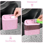 Bling Pink Car Trash Can with Lid, Mini Auto Garbage Storage Bin with 60 Trash Bags, Small Car Garbage Container Bin, Sparkling Crystal Vehicle Dustbin for Front Back Seat Accessories for Cars
