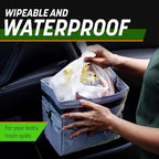 Auto Car Trash Can - Leakproof, Hanging Garbage Bin with 20 Trash Bags and Black Adjustable Strap - Truck & Car Accessories for Men and Women - Grey with No Lid