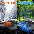 Car Heater 12V 200W, Fast Heating Defroster Defogger for Windshield, 2-in-1 Portable Car Heater and Cooling Fan, Plug into Cigarette Lighter for Car Truck SUV