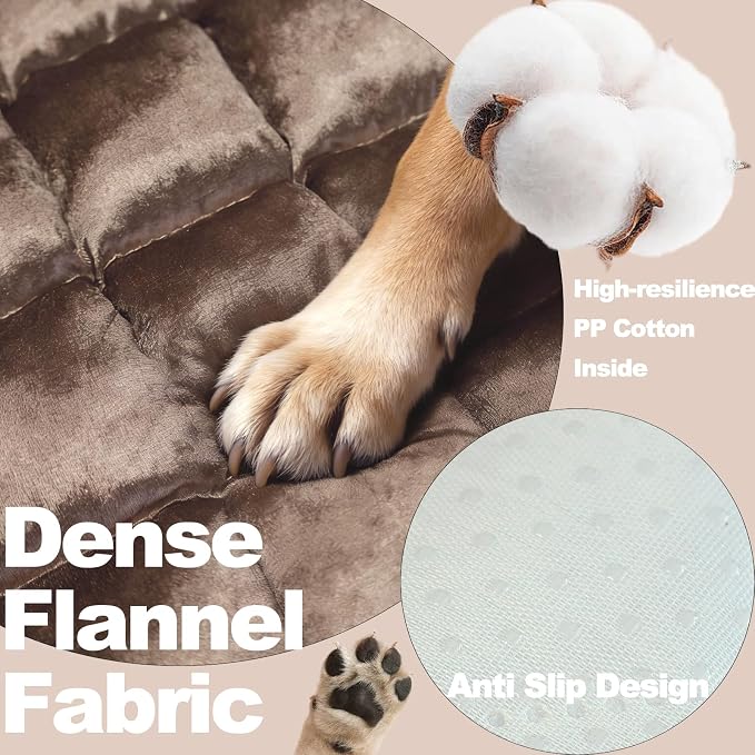 Dog Car Seat Cover for Back Seat,Pink Flannel Pet Bed Mat, Non-Slip Waterproof Bottom, Washable Dog Bed & Seat Protector for Cars SUVs Trucks, Fits Backseat Extenders, 59.1 x 23 Inches