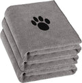 3 Pack Microfiber Dog Towels for Drying Dogs, Super Absorbent and Soft Pet Grooming Towel, 40 Inch X 23.6 Inch, Perfect Dog Drying Towels for Large, Medium or Small Dogs, Grey