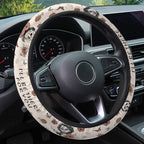 Vintage Horror Collage Steering Wheel Cover, Non-Slip Polyester Wheel Grip, Universal 15 Inch Car Accessory