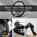 Car Steering Wheel Cover Carbon Fiber, Ultra-Thin Car Steering Wheel Cover,Comfortable & Breathable Microfiber,Universal Fit for Most Cars