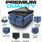 Trunk Organizer For SUV Car Trunk Organizer, Foldable Storage, Car Accessories for Women Men, Collapsible Bag, 600D Oxford, Non Slip Bottom, Straps, Soft Cover (65L)