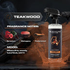 Blackline Luxury Scented Leather Interior Car Cleaner Reset Deep Cleans & Deodorizes All Surfaces, pH-Neutral High-Foam Formula, Long-Lasting Premium Fragrance and Deodorization for Car - Teakwood