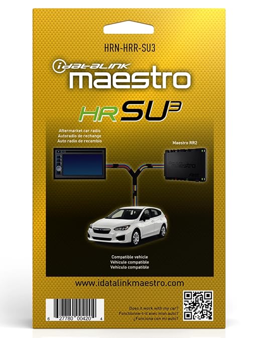 Maestro HRN-HRR-SU3 T-Harness for Compatible Subaru Vehicles 2017+, Replace The Factory Radio While retaining Steering Wheel Controls & use of amp (ADS-MRR or ADS-MRR2 Module Required)