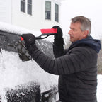 Long Handle Ice Scraper and Snow Brush Combo for Vehicles, Windshield Broom with Foam Grip, Lightweight Winter Tool for Cars and Trucks, Car Snow Brush