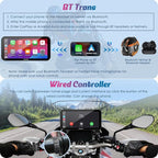Carpuride W603B Motorcycle Carplay Screen for BMW R1200GS R1250GS S1000XR Motorcycle, 6.3 inch Waterproof Touchscreen, Portable Carplay/Android Auto GPS Navigation for Motorbike