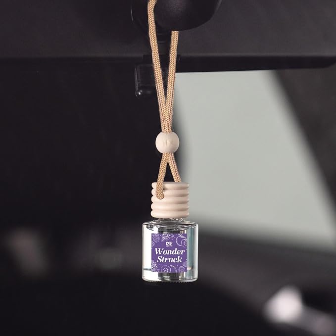 C&E Craft Co Hanging Car Air Freshener Diffuser 2 Pack, Long Lasting Fragrance Oil Car Freshener, Glass Bottle Auto Air Freshener, Made in USA (Wonder Struck)