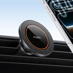 A2C for MagSafe Car Mount, [One-Piece] [17 N54] Magnetic Car Phone Holder for Air Vent, Silicone-Coated Metal Clips, No Assembly One-Hand Operation, 360°Adjustable Car Mount for Magsafe iPhone