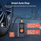 Tire Inflator Portable Air Compressor, 4X Faster Inflation Air Pump with Digital Pressure Gauge, 150PSI Cordless Tire Inflator with LED Light for Car, Electric Bikes, Motorcycle, Bike, Ball