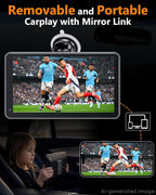 Portable Carplay Screen with Backup Camera - Plug-Play 7-inch HD 1080P Car Touchscreen Supports Both Apple CarPlay & Android Auto - No Dashboard Removal, GPS Navigation, Voice Control, Bluetooth