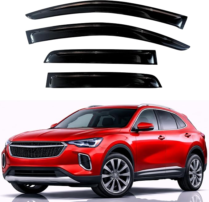 KPY Rain Guards Fit for 2021-2023 Buick Envision, Out-Channel Window Visors Vent Wind Deflectors 4PC, Car Accessories for 21-23 Envision
