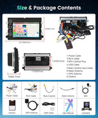 8Core 4G 64G Radio for Ford F150 F250 F350 Fusion Edge Explorer Expedition Car Stereo,7inch 1080P HD IPS Touchscreen,5.0 Bluetooth,Wireless Carplay Android Auto,DSP GPS WiFi FM/RDS AHD Backup Camera