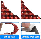 Car Door Corner Edge Guards 4pcs Bling Rhinestone Anti-Scratch Car Door Edge Protector Sticker Door Corner Bumper Sticker(Red)