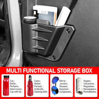 2PCS Rear Door Storage Pockets Compatible for Ford Bronco Accessories 2025,Side Organizer Box Fit Bronco 4-Door 2021 2022 2023 2024,Interior Storage Expansion Organizer Accessory,2PCS Black
