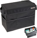 Carganizer Car Storage Bin with Lid for Front Seat, Back Seat or Trunk | Multipurpose Compact Car Organizer Holds Driving Essentials, Paperwork, Cleaning Supplies, Road Trip and Pet Needs