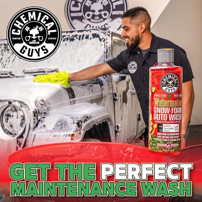 CWS20864 Watermelon Snow Foam Car Wash Soap (Works with Foam Cannons or Bucket Washes) For Cars, Trucks, Motorcycles, RVs & More, 64 fl oz (Half Gallon) Watermelon Scent