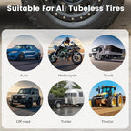 Flat Tire Repair Kit with Plugs 16 Pcs, Heavy Duty Tire Plug Kit for Car, Motorcycle, ATV, Jeep, Truck, Tractor (Grey)