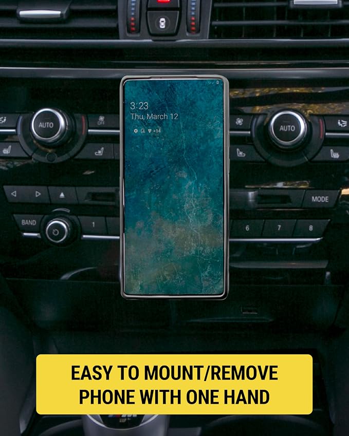 SMS1CD MagSafe CD Slot Phone Mount, Adjustable Magnetic Cell Phone Holder for Car CD Player, Compatible with iPhone 16 15 14 13 12 Pro Max Mini Plus, Mag Safe Case & More with MagSafe Ring