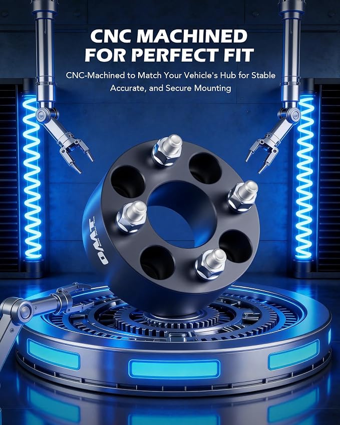 4x4 Wheel Spacers, Golf Cart Wheel Spacers Compatible with EZGO EZ GO Golf Cart Club Car ATV, 2" Wheel Spacers with 1/2"-20 Studs, Set of 4