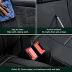 for Ford F150 Seat Covers 2015-2023 2024 2025 2026 (Only Rear Seat Covers), Leather Truck Seat Covers Custom Fit for F-150 XL XLT (Only SuperCrew/Crew Cab), Waterproof Car Accessories, Black