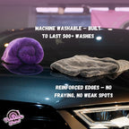 Franklin Shine Microfiber Car Drying Towel 24"x36" Extra Large - 1400 GSM Double Twisted Loop, Ultra Absorbent, Streak-Free, Edgeless & Scratch-Free, Professional Car Detailing Towel, Arizona XL
