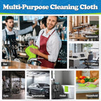 Microfiber Cleaning Cloth, Shop Towels Bulk, 24 Pack Green Microfiber Towels for Cars, All-Purpose Absorbent Cleaning Rags, Dust Cloth for Automotive, Mechanic, Garage, Bar, 12 x 11 inch