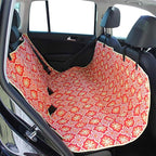 3-in-1 Back Seat Cover for Dogs, 100% Cotton Canvas Back Seat Hammock with Headrest Straps, Belt Slots, & Anchors, Non-Skid Cargo Area Cover, Machine Washable, No Harmful Chemicals, 56"x56"