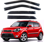 KPY Rain Guards Fit for 2009-2013 Kia Soul, Out-Channel Window Visors Vent Wind Deflectors 4PC, Car Accessories for 09-13 Soul