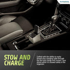 Car Phone Holder & Key Storage Expander for Cupholder - Universal Size Phone Mount for Car - Elegant Design with Easy Installation - Effortless Charging Cell Phone Holder for Car