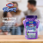 Fraganzia Crystal Beads Air Freshener, Long Lasting Room Deodorizer and Odor Eliminator Gel Beads to Freshen Home, Car, or Office, Lavender with Eucalyptus Scent, 12 Fl Oz
