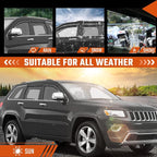 Rain Guards Fit for Jeep Grand Cherokee 2011-2021, Tape-On Durable Side Window Deflector 2011 2012 2013 2014 2015 2016 2017 2018 2019 2020 2021 Grand Cherokee Rain Guard Black 4 PCS