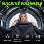 2+1 Pack Car Drying Towels – Microfiber Towels for Cars (36" x 24"), Ultra-Absorbent, Streak-Free, Scratch-Free, No Water Spots, Double-Twist Pile & Edgeless Design, Grey