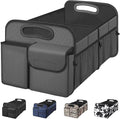 Femuar Car Trunk Organizer, Car Storage Organizer with Large Capacity Waterproof Collapsible Trunk Organizer for Car Suv/Jeep/Sedan (Grey, Standard)