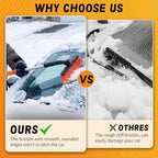 [Upgrade] 36" Extendable & Removable Snow Brush with Ice Scraper for Car Windshield, 360° Pivoting Brush Head, EVA Foam Grip for SUV, Trucks, Auto