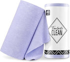 Microfiber Cleaning Cloth Roll -40 Pack, Tear Away Microfiber Towels, 12" x 12", Reusable, Washable, Scratch Free, Ultra Absorbent for All-Around Cleaning Supplies (Lavender)