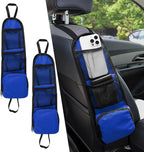 2PS Car Seat Side Organizer, Auto Seat Storage Hanging Bag, Multifunctional Vehicle Mesh Pocket Hold, Car Accessories Can Hold Phone, Wallet, Glasses for Most Cars